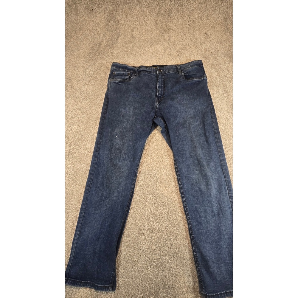Urban Star Premium Apparel Mens Dark Wash Straight Leg Jeans Blue 40x30